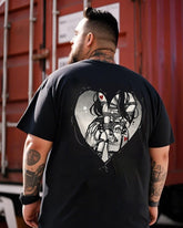 Men's Plus Size Street Fashion Bundle Game Printed Round Neck Short Sleeve T-Shirt